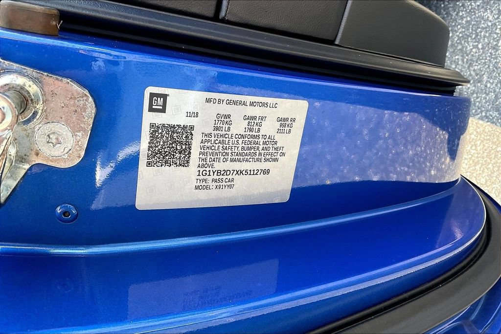 Used 2019 Chevrolet Corvette Stingray Coupe w/ Battery Protection Package RWD image 22