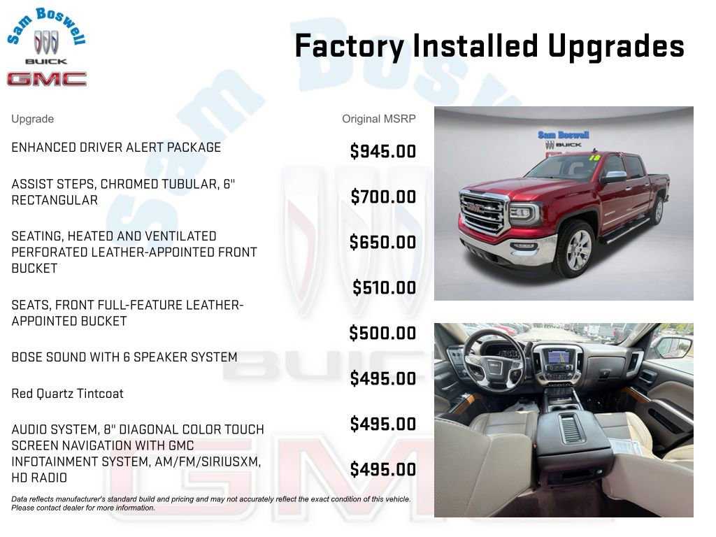 Used 2018 GMC Sierra 1500 SLT w/ Enhanced Driver Alert Package RWD image 3