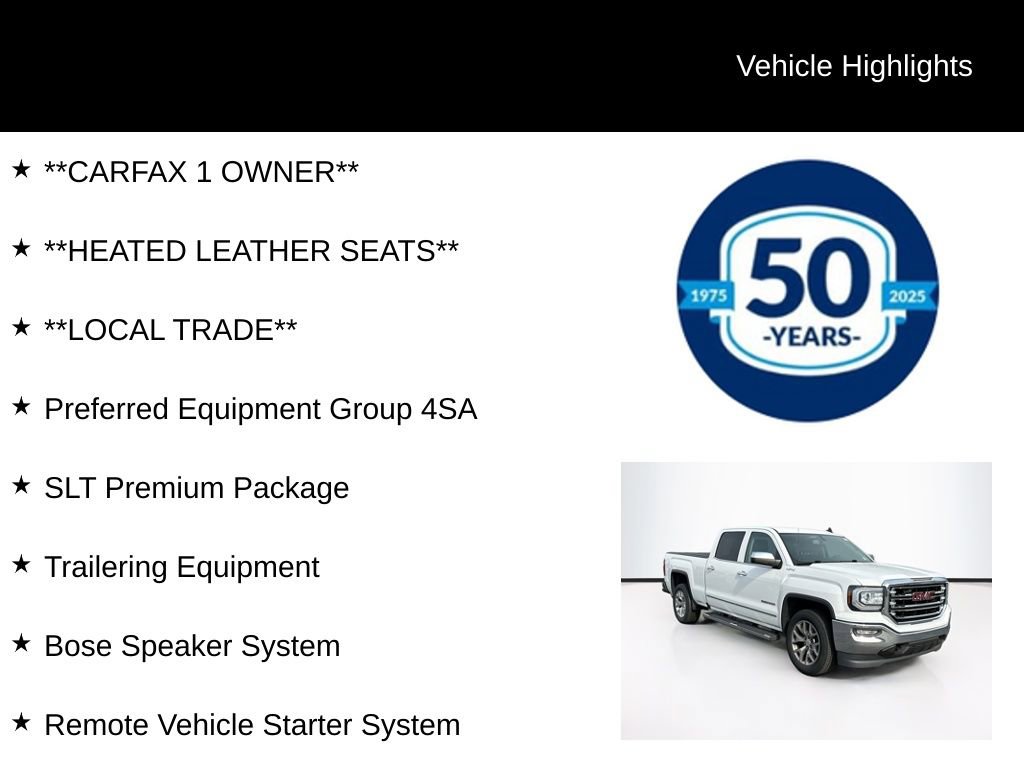 Used 2018 GMC Sierra 1500 SLT w/ SLT Premium Package image 5