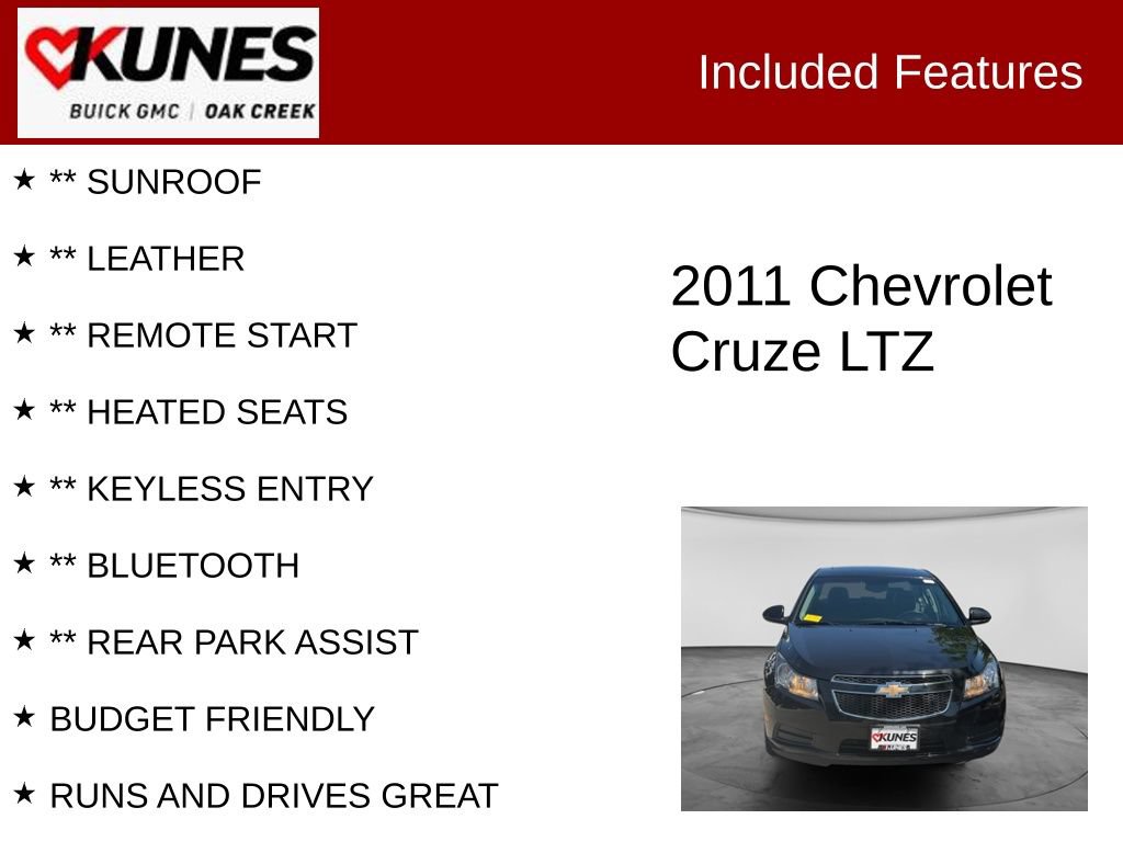 Used 2011 Chevrolet Cruze LTZ FWD image 2