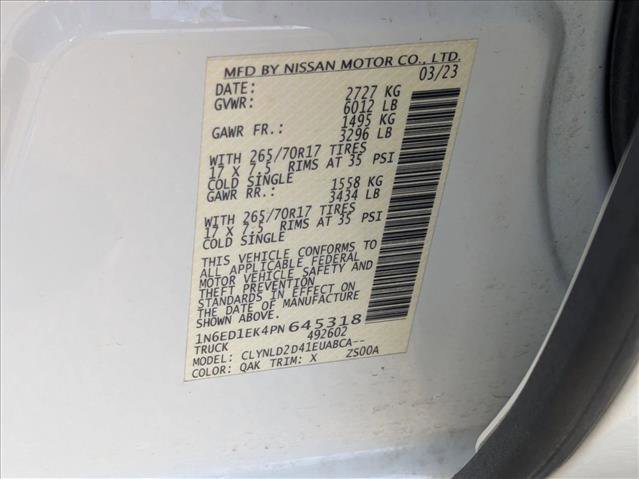 Used 2023 Nissan Frontier PRO-4X w/ Pro Convenience Package image 23