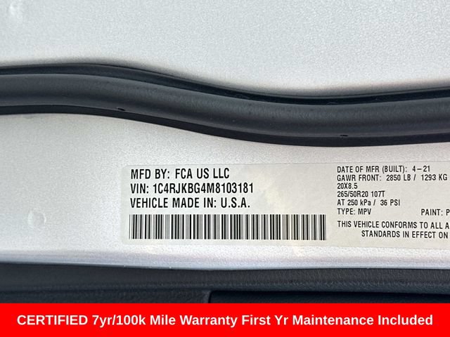 Used 2021 Jeep Grand Cherokee L Limited AWD/4WD image 32