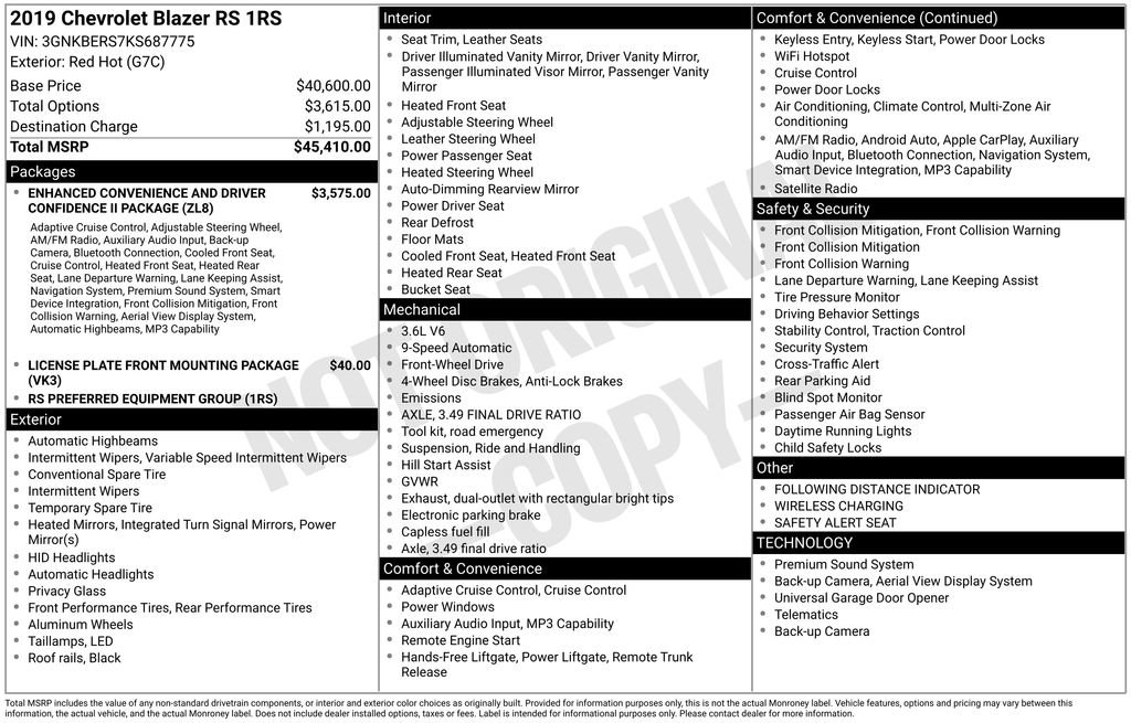 Used 2019 Chevrolet Blazer RS image 30