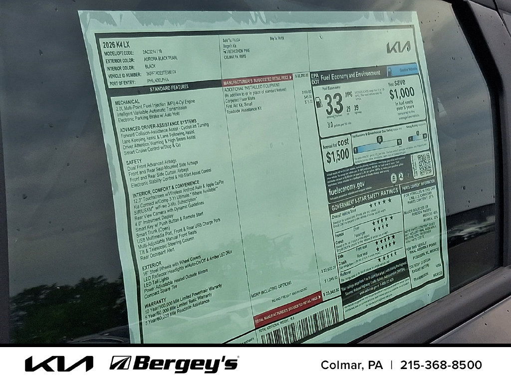 New 2026 Kia K4 FWD image 20