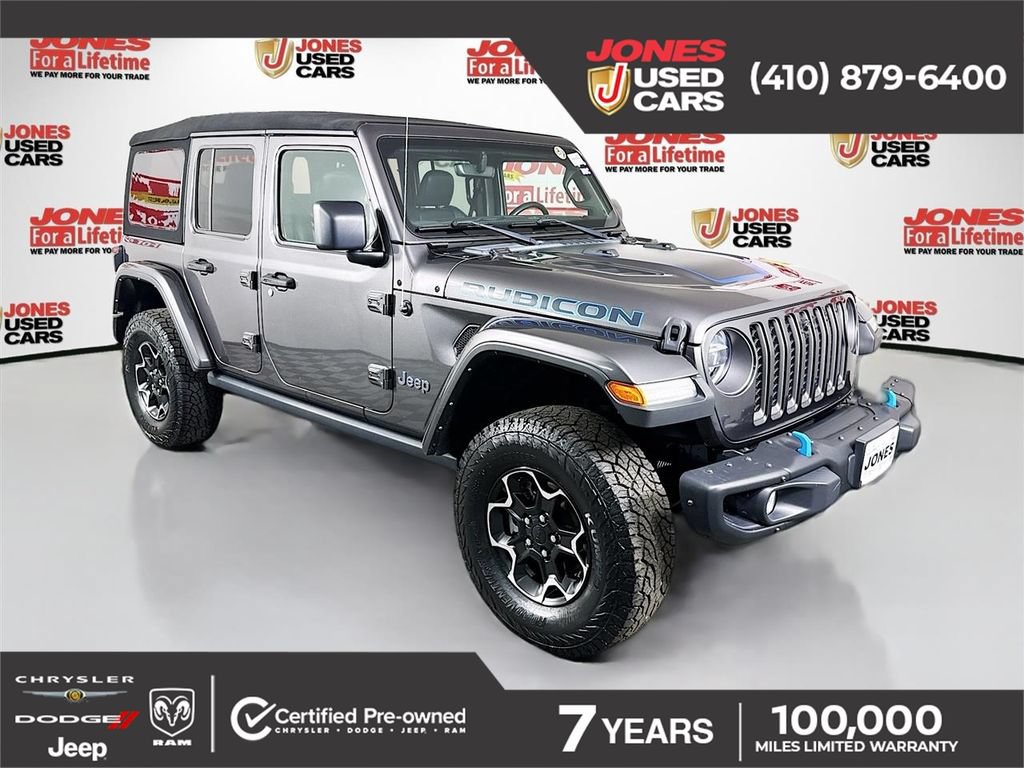 Used 2021 Jeep Wrangler Unlimited Rubicon 4xe w/ Steel Bumper Group