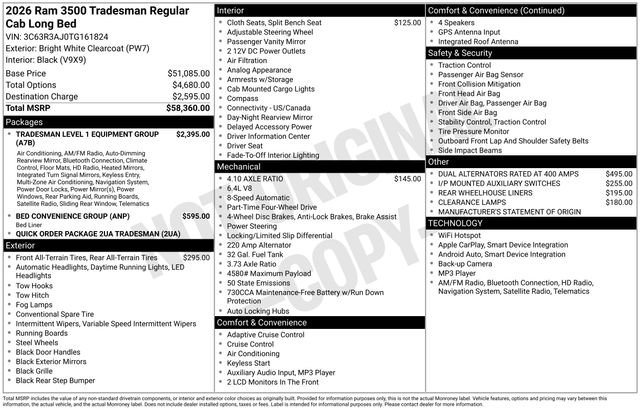 New 2026 RAM 3500 Tradesman image 32
