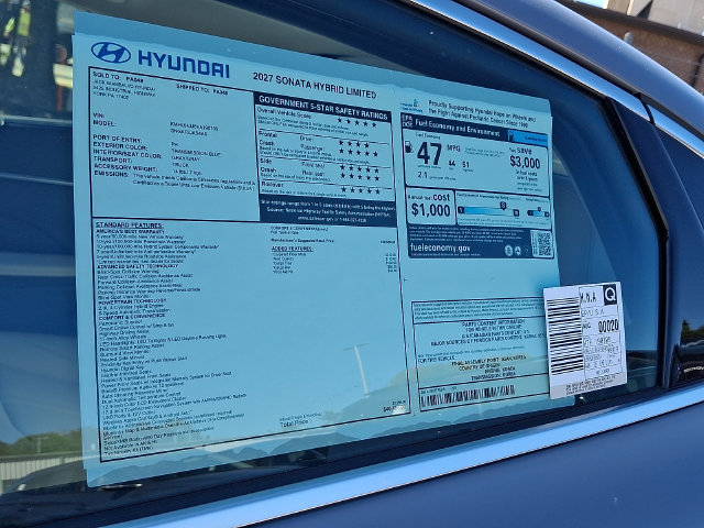New 2027 Hyundai Sonata Limited FWD image 17