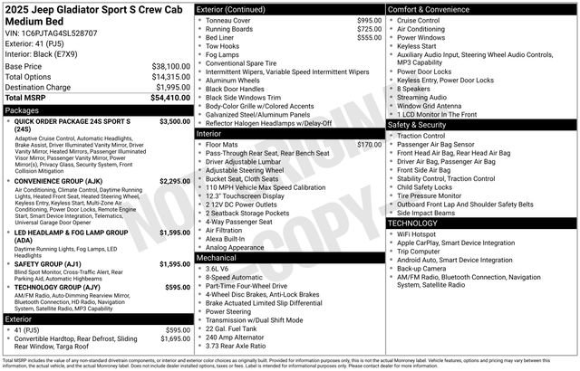 New 2025 Jeep Gladiator Sport image 26