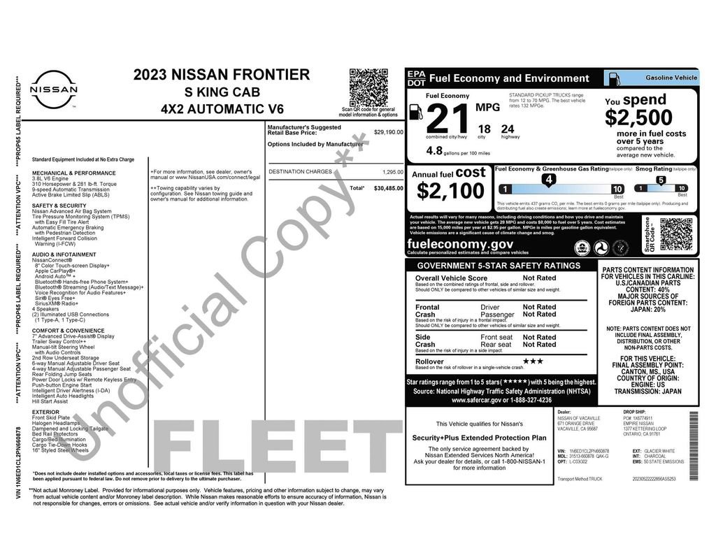 Used 2023 Nissan Frontier S image 4