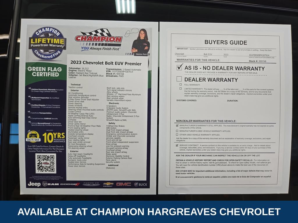 Certified 2023 Chevrolet Bolt EUV Premier FWD image 43