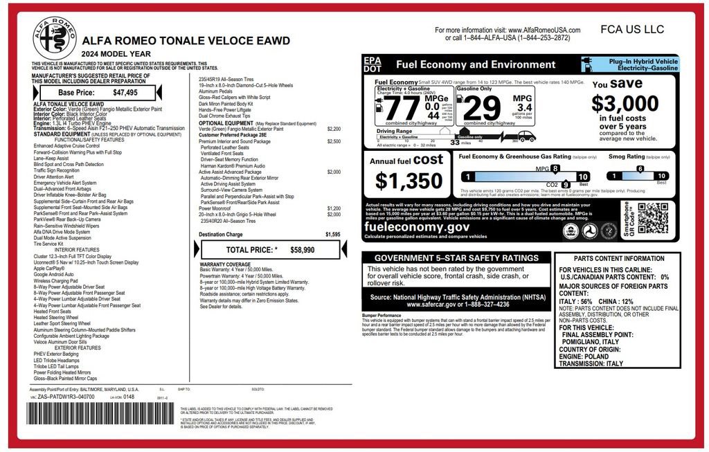 Used 2024 Alfa Romeo Tonale Veloce image 3