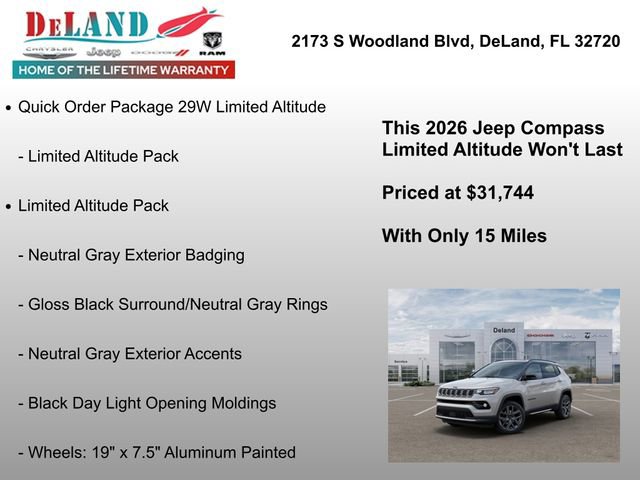 New 2026 Jeep Compass Limited w/ Sun, Sound & Navigation Group image 7