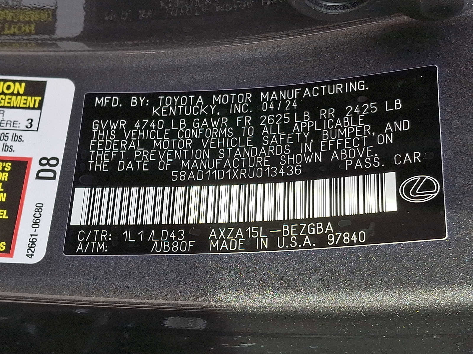 Used 2024 Lexus ES 250 w/ Premium Package image 25