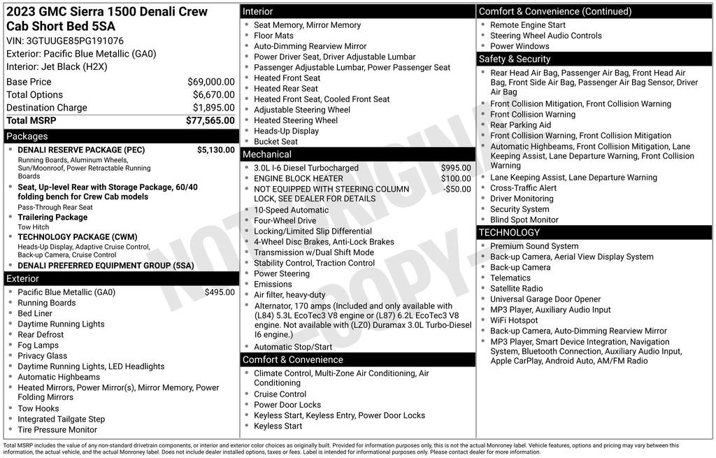 Used 2023 GMC Sierra 1500 Denali w/ Denali Reserve Package AWD/4WD image 37