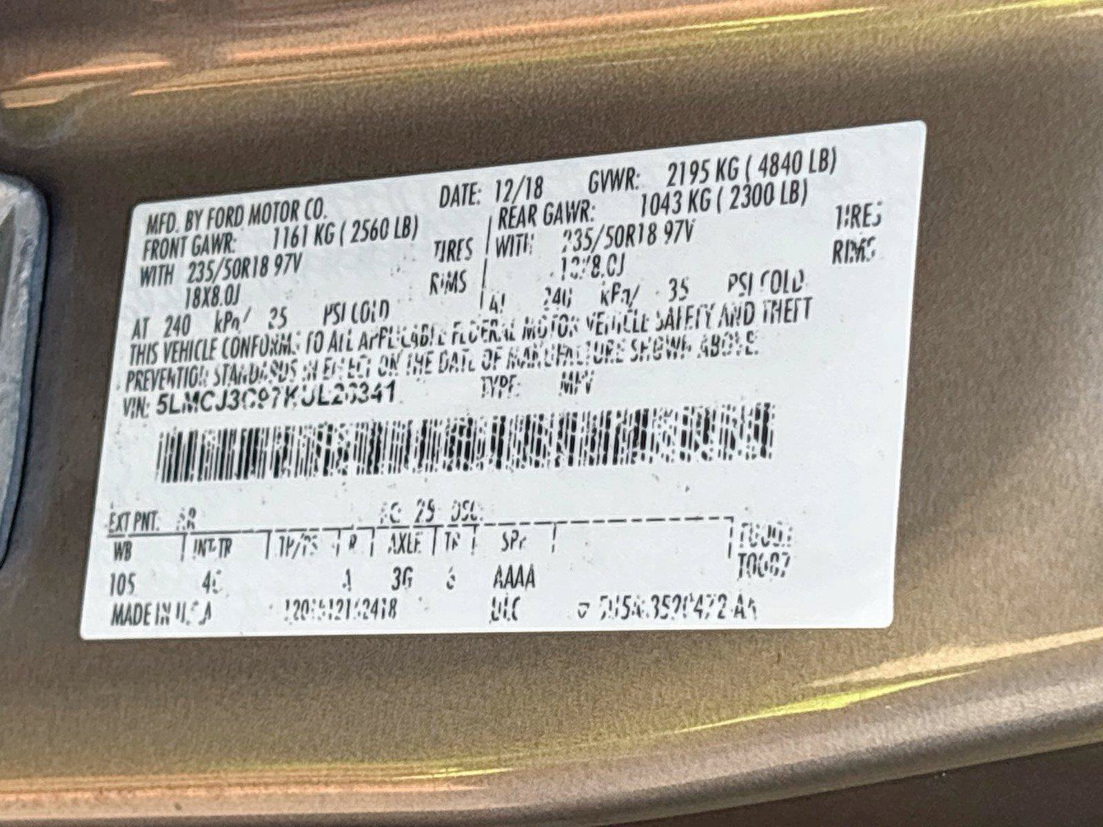Used 2019 Lincoln MKC Reserve w/ MKC Technology Package FWD image 33