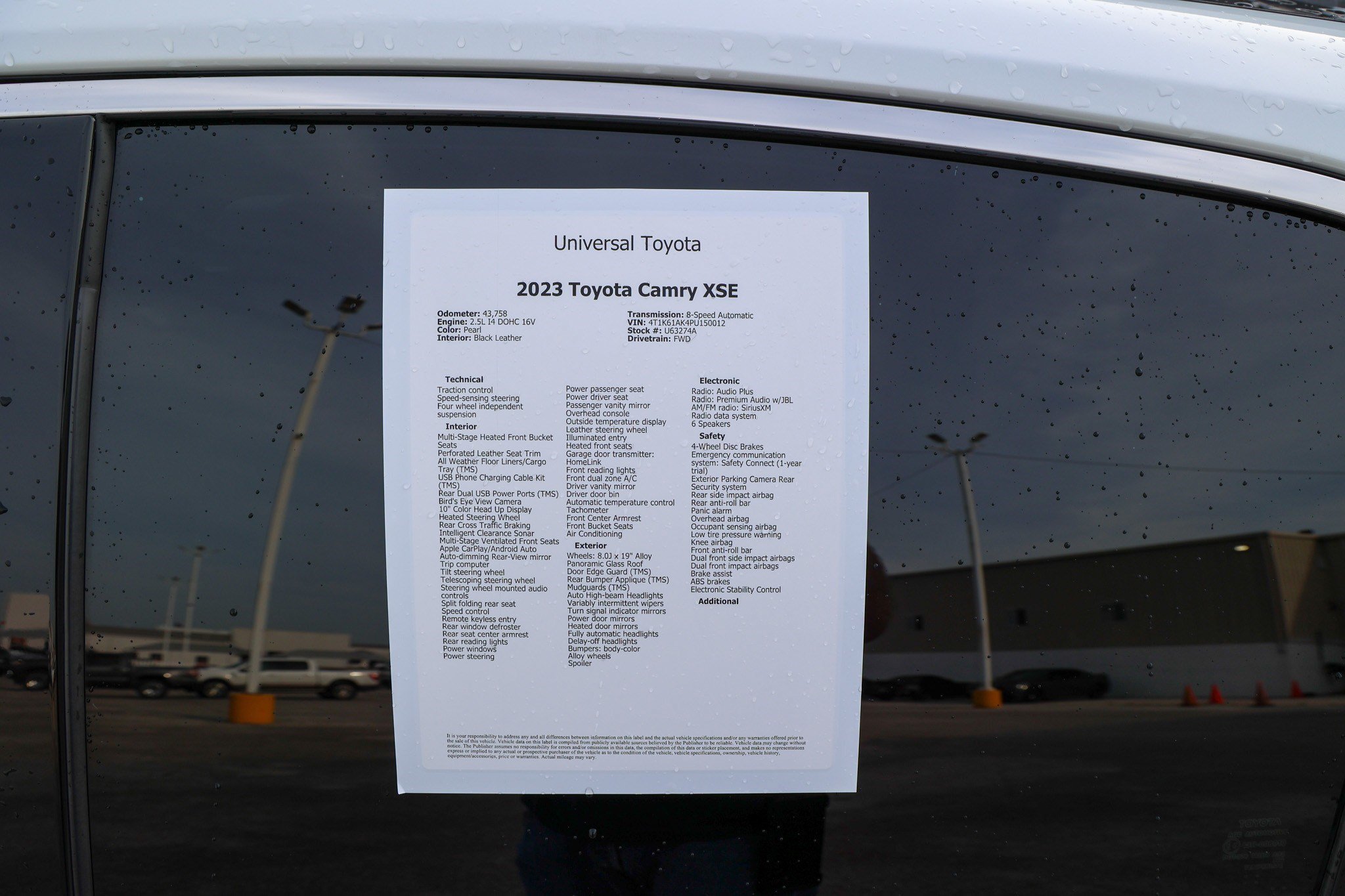 Certified 2023 Toyota Camry XSE w/ Navigation Package FWD image 47