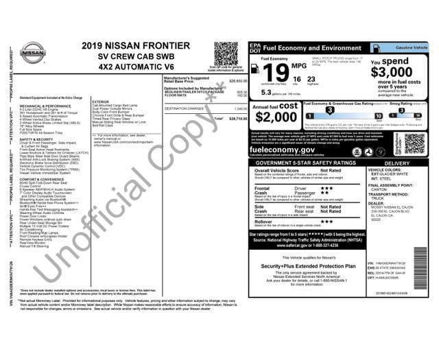 Used 2019 Nissan Frontier SV RWD image 2
