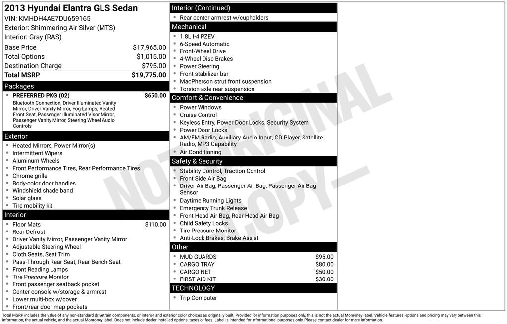 Used 2013 Hyundai Elantra GLS w/ Preferred Pkg FWD image 20
