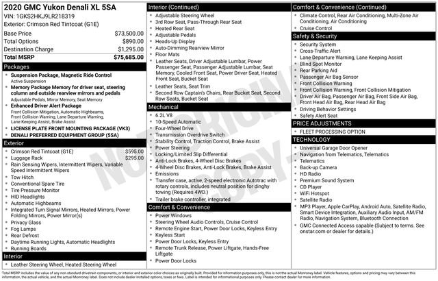 Certified 2020 GMC Yukon XL Denali image 32