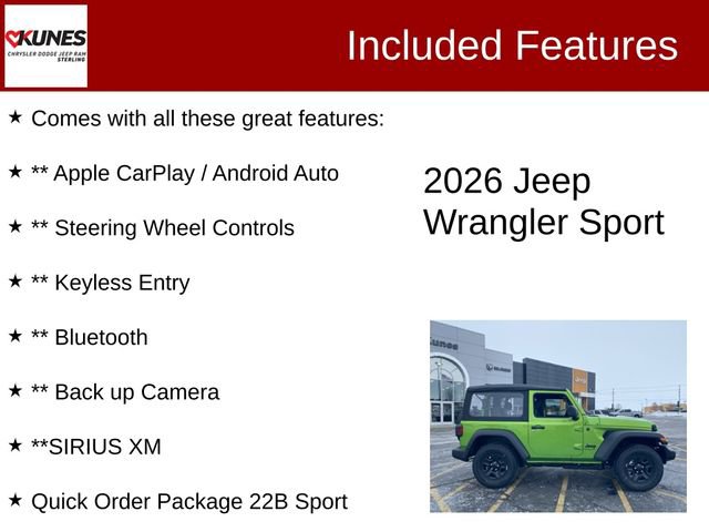 New 2026 Jeep Wrangler Sport image 4
