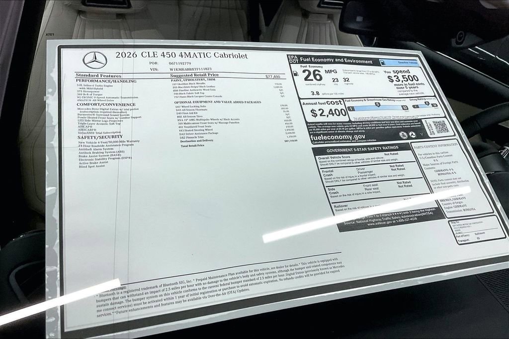 New 2026 Mercedes-Benz CLE 450 4MATIC Cabriolet image 13
