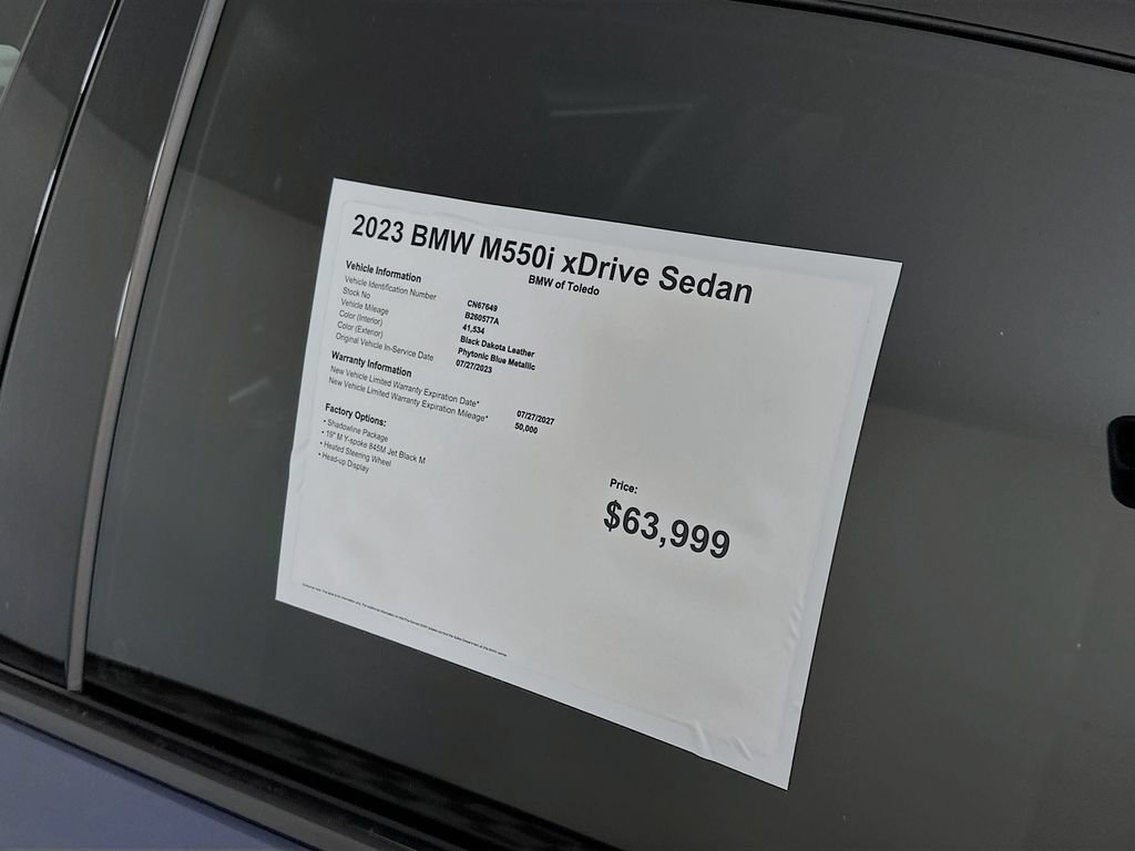 Used 2023 BMW M550i xDrive w/ Shadowloine Package AWD/4WD image 12