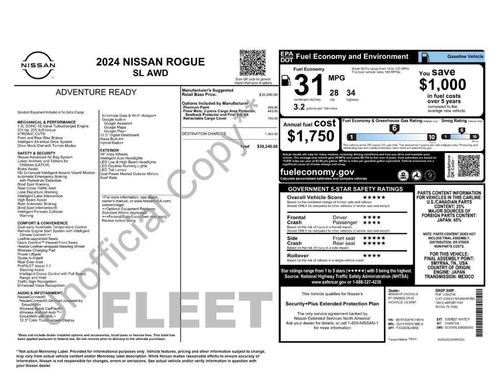Certified 2024 Nissan Rogue SL AWD/4WD image 37
