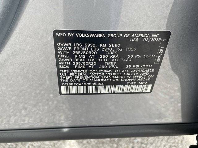 New 2025 Volkswagen Atlas SEL image 33