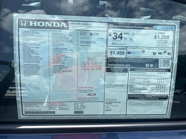 New 2026 Honda Civic Sport image 17