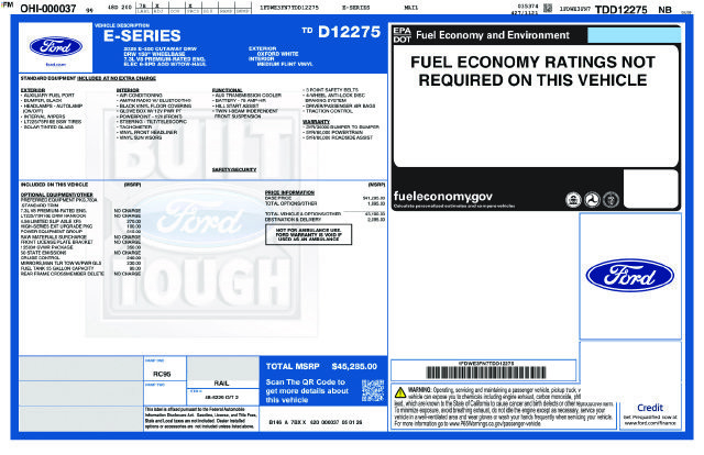 New 2026 Ford E-350 and Econoline 350 Super Duty w/ Power Equipment Group RWD image 26