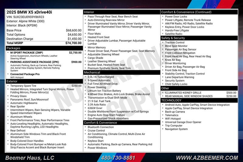 Used 2025 BMW X5 xDrive40i w/ M Sport Package AWD/4WD image 3
