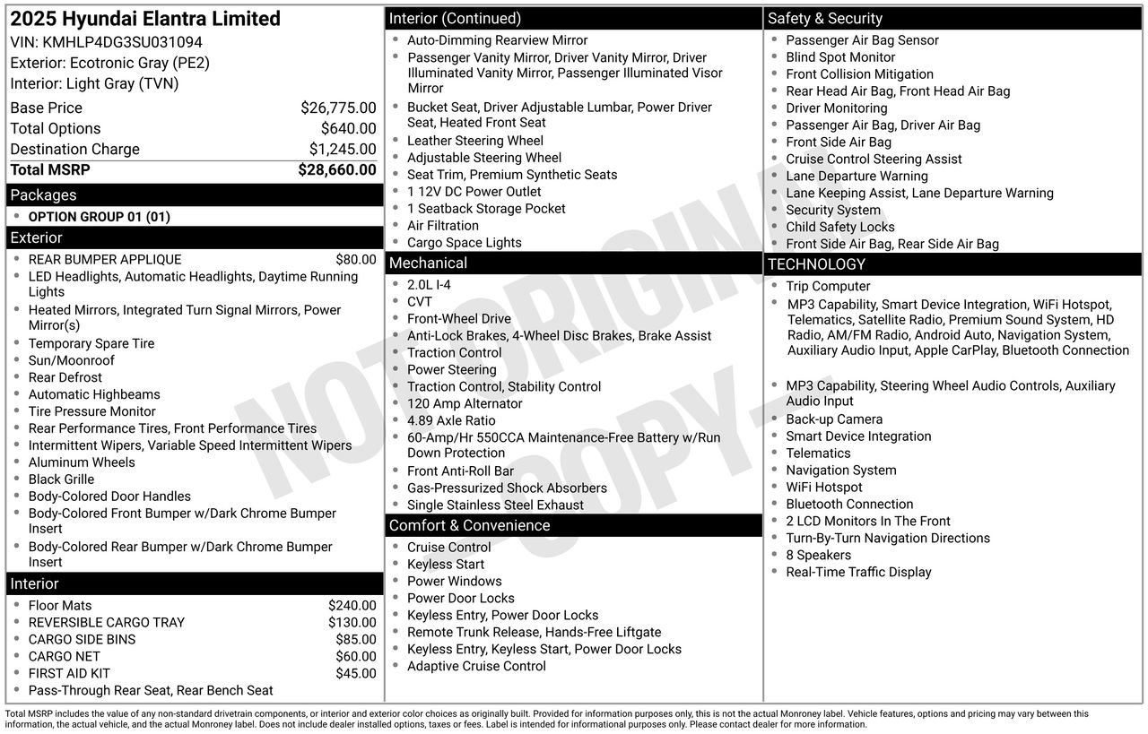 Used 2025 Hyundai Elantra Limited FWD image 33