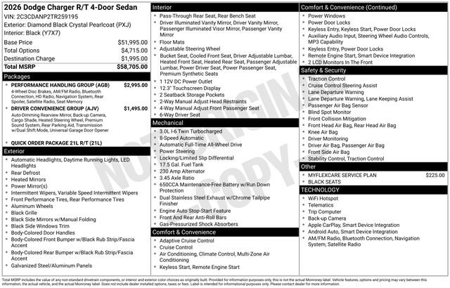 New 2026 Dodge Charger R/T w/ Performance Handling Group AWD/4WD image 8