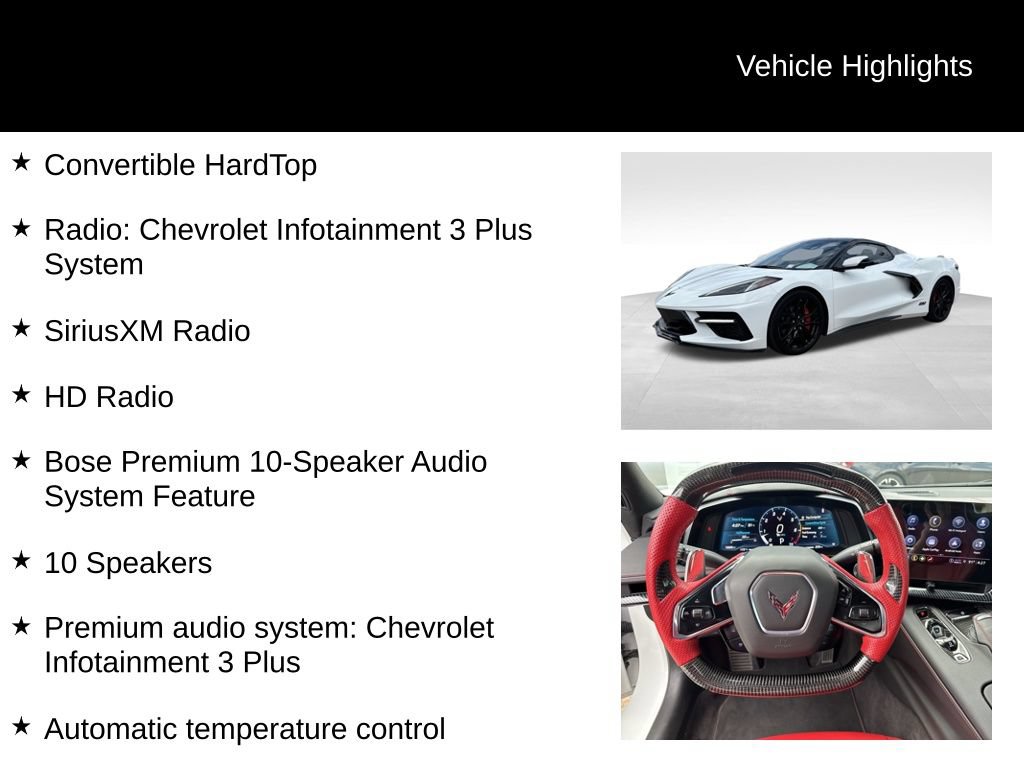 Certified 2023 Chevrolet Corvette Stingray Convertible w/ 1LT RWD image 9