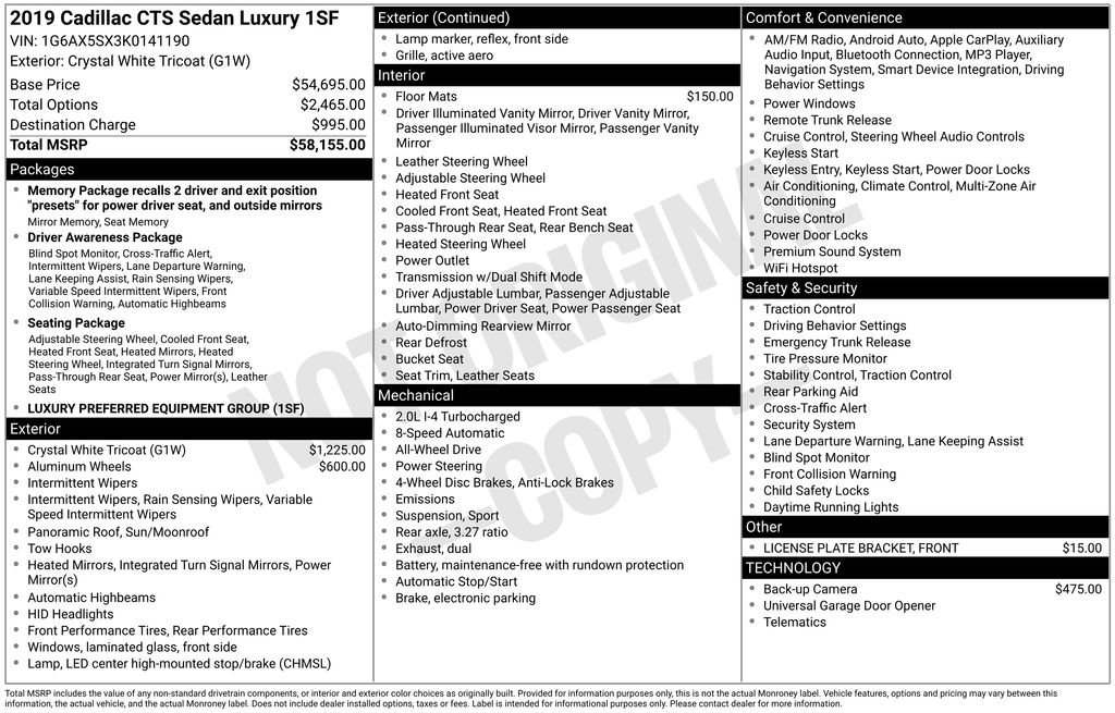 Used 2019 Cadillac CTS Luxury image 43