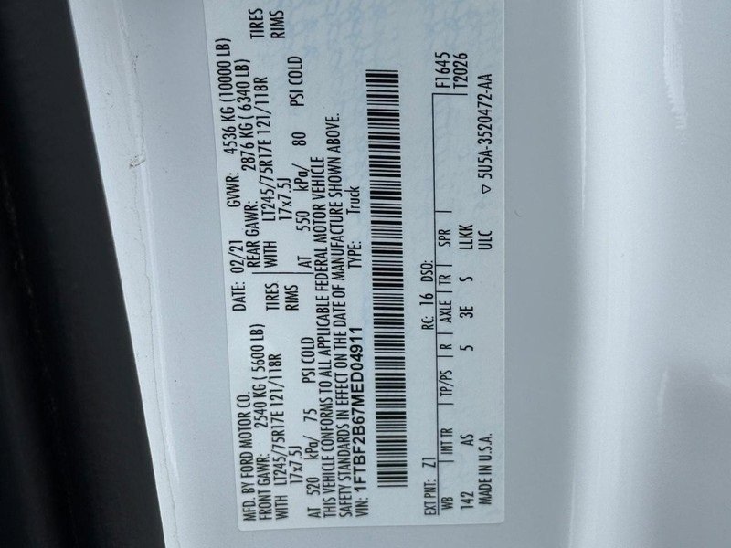 Certified 2021 Ford F250 XL w/ Power Equipment Group image 21