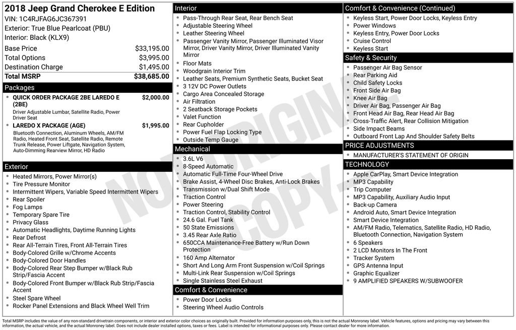 Used 2018 Jeep Grand Cherokee Laredo image 2