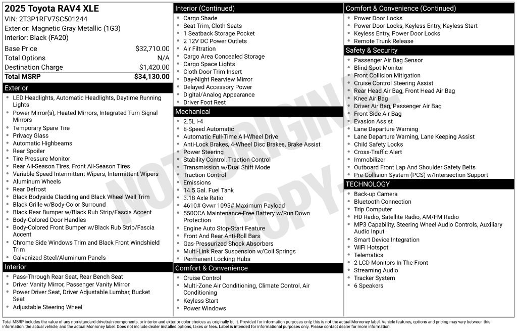 Certified 2025 Toyota RAV4 XLE AWD/4WD image 36
