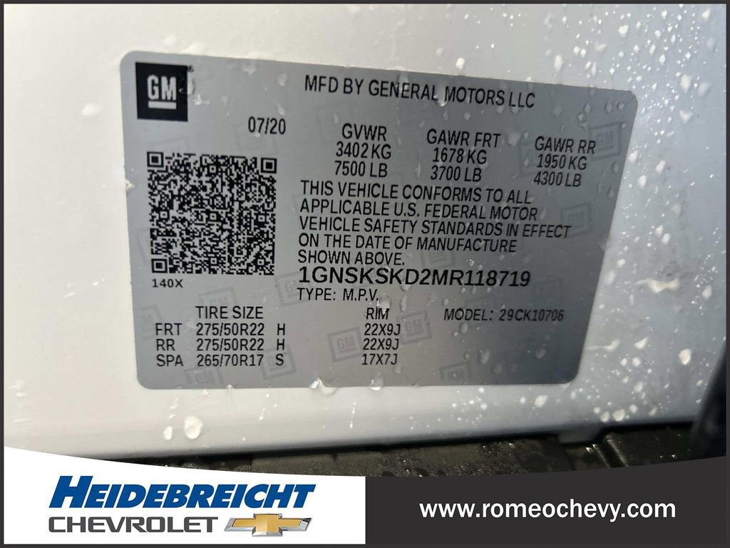 Certified 2021 Chevrolet Tahoe Premier w/ Premium Package image 8