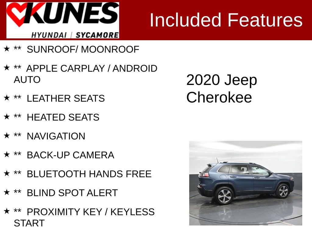 Used 2020 Jeep Cherokee Limited image 2