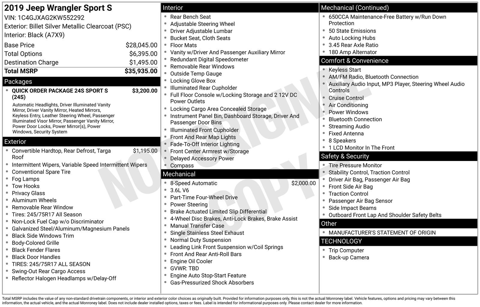 Used 2019 Jeep Wrangler Sport S image 37