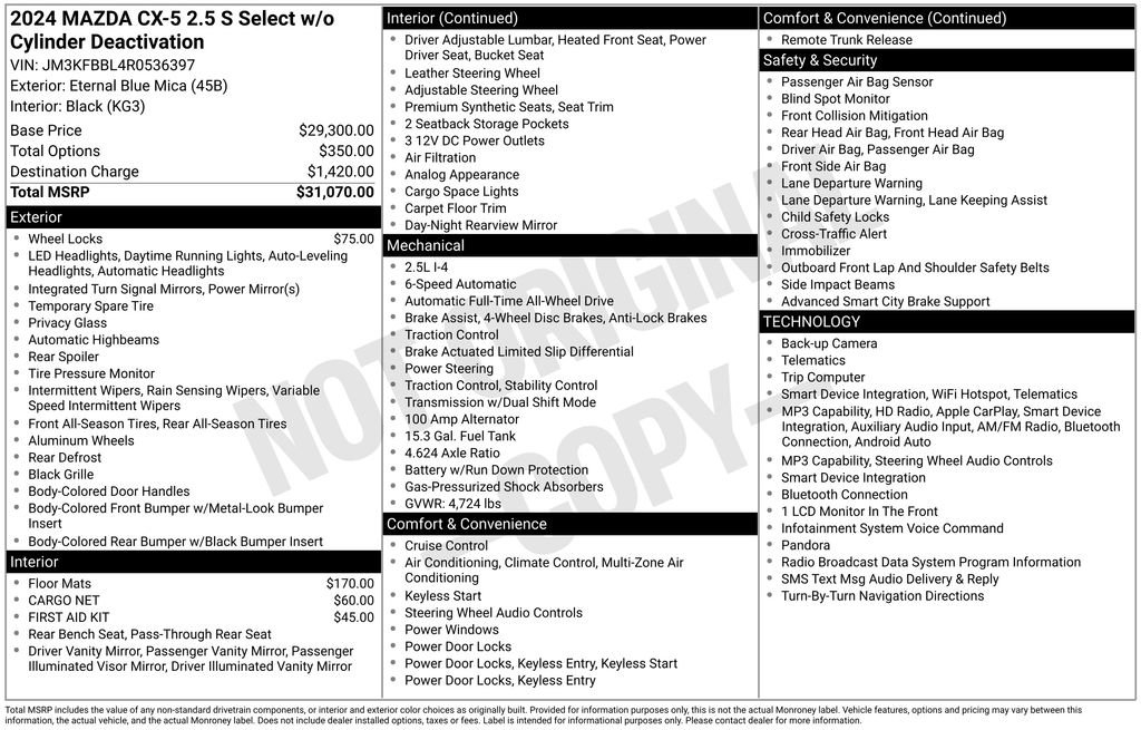 Certified 2024 MAZDA CX-5 AWD 2.5 S w/ Select Package image 10
