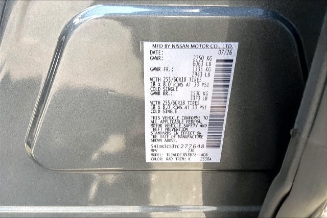 New 2026 Nissan Pathfinder SL w/ Cargo Package FWD image 17