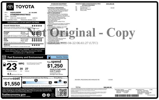 Used 2022 Toyota Highlander LE image 4