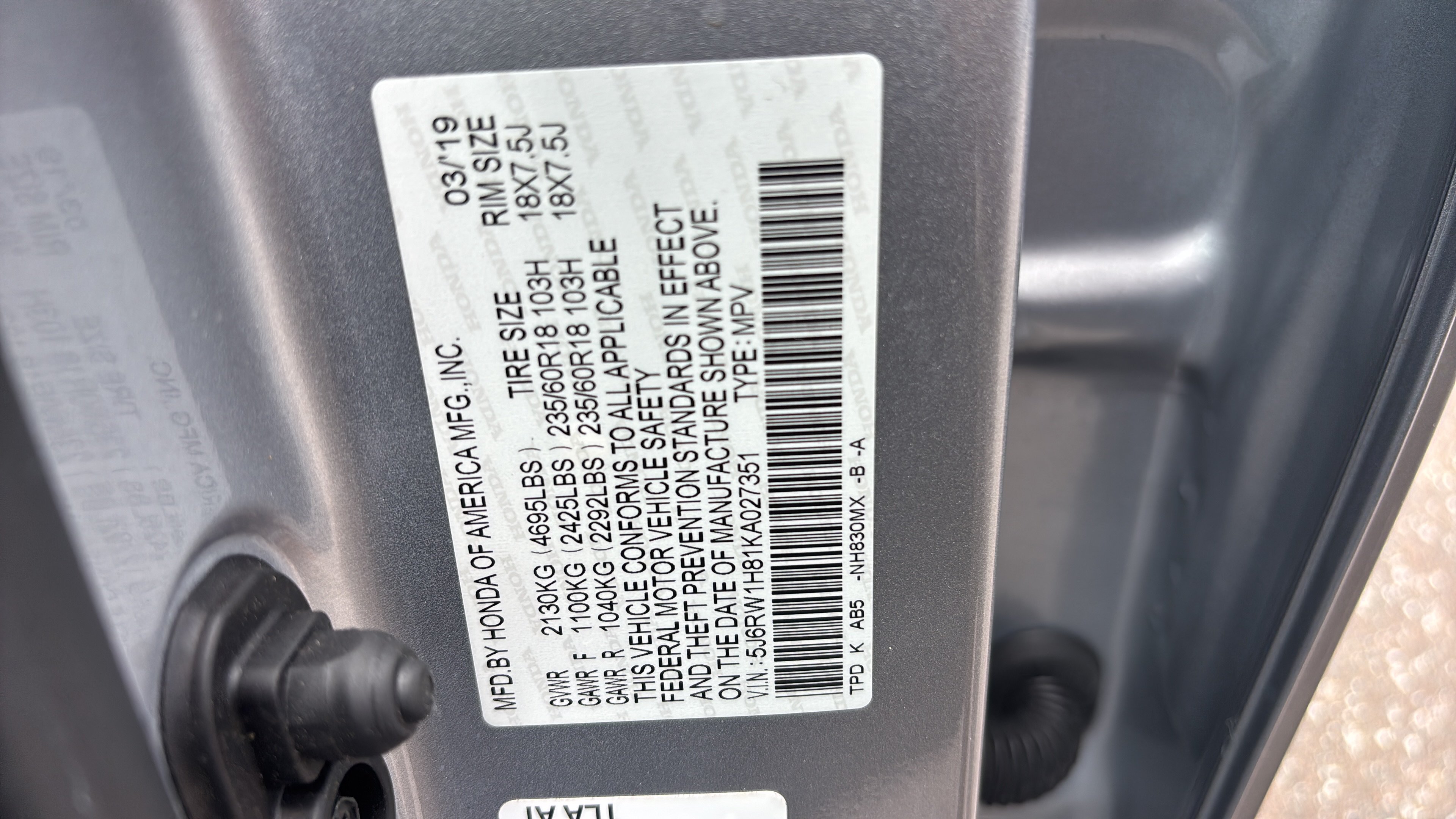 Certified 2019 Honda CR-V EX-L image 23