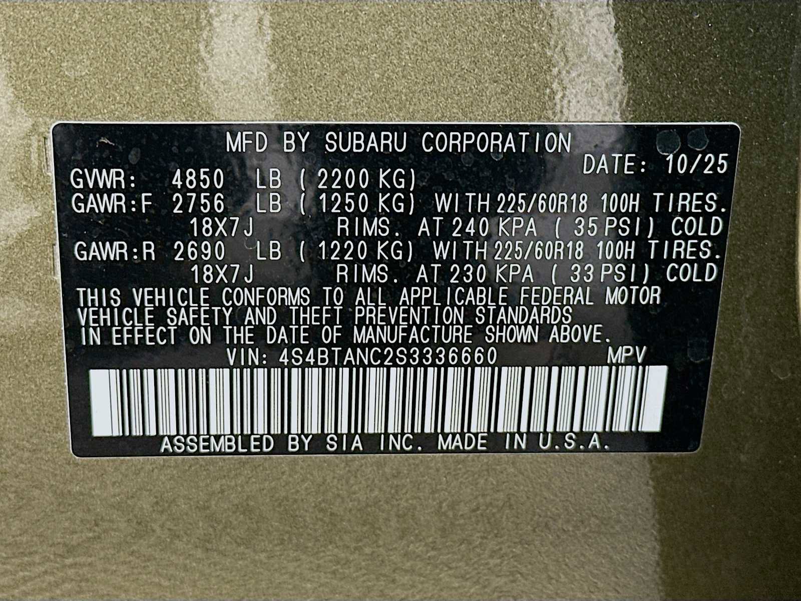 Certified 2025 Subaru Outback Limited AWD/4WD image 31