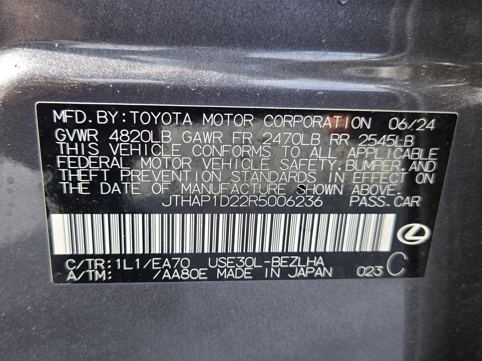 Certified 2024 Lexus IS 500 RWD image 32