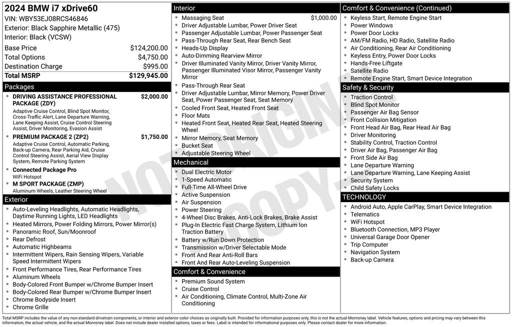 Used 2024 BMW i7 xDrive60 image 56