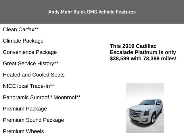 Used 2019 Cadillac Escalade Platinum AWD/4WD image 8