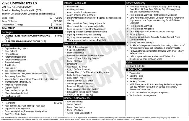 Certified 2026 Chevrolet Trax LS FWD image 27